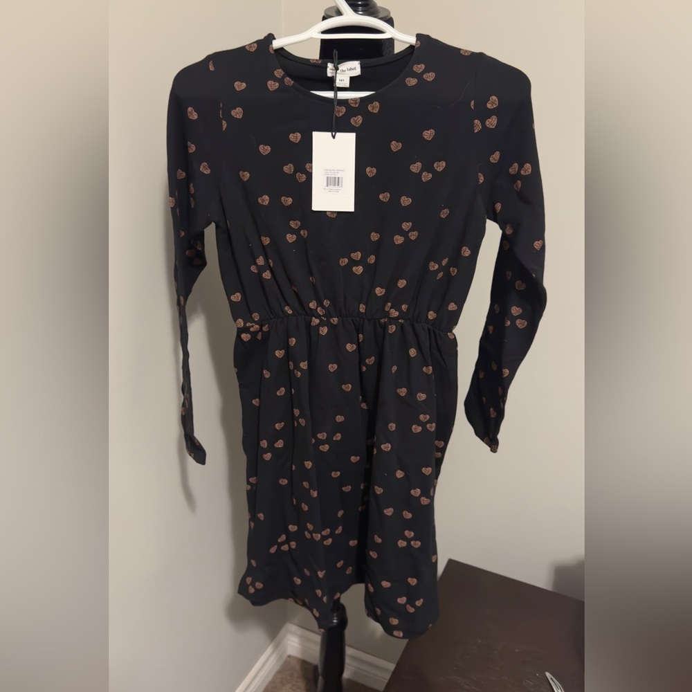 Miles the Label Black Heart Print Top